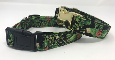 Mistletoe and Holly Dog Collar - image1
